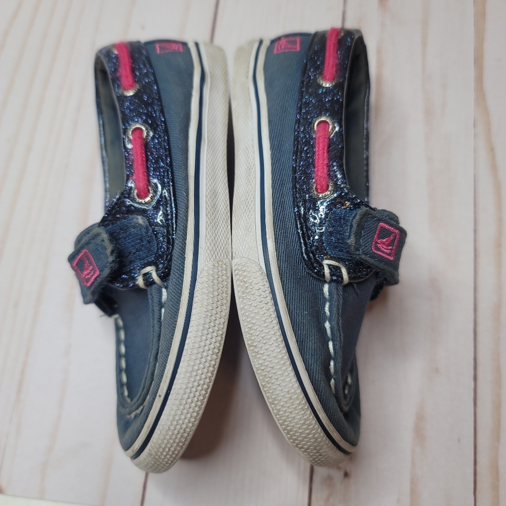 Sperry biscayne HL navy glitter boat shoes